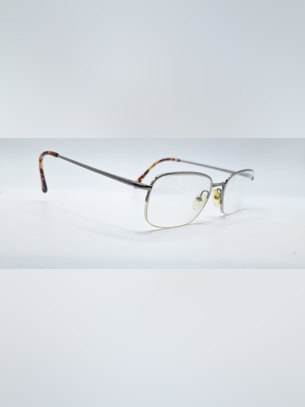 Revolution Eyewear Rev566 Silver Oval Half-Rim Sunglasses Frames Only